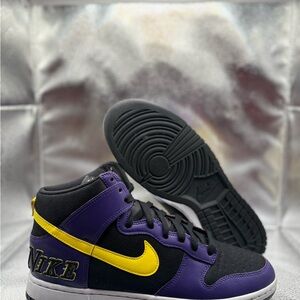 Nike Dunk High EMB Lakers